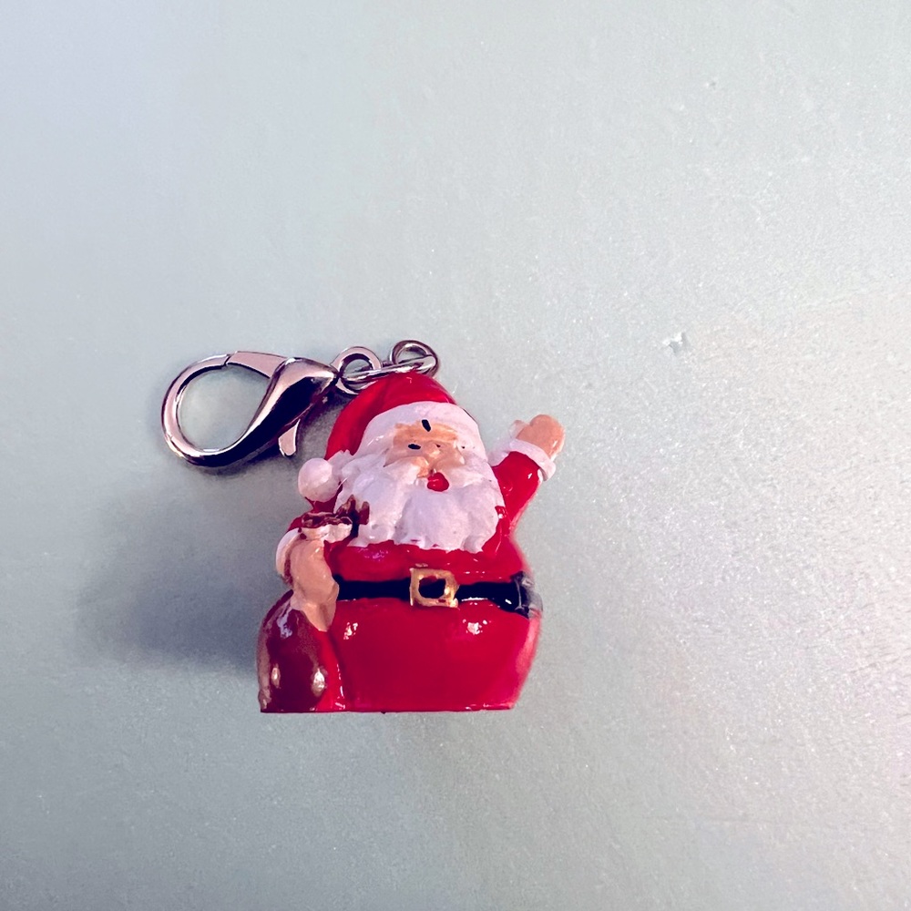 Santa Stitch Markers or Backpack Bling
